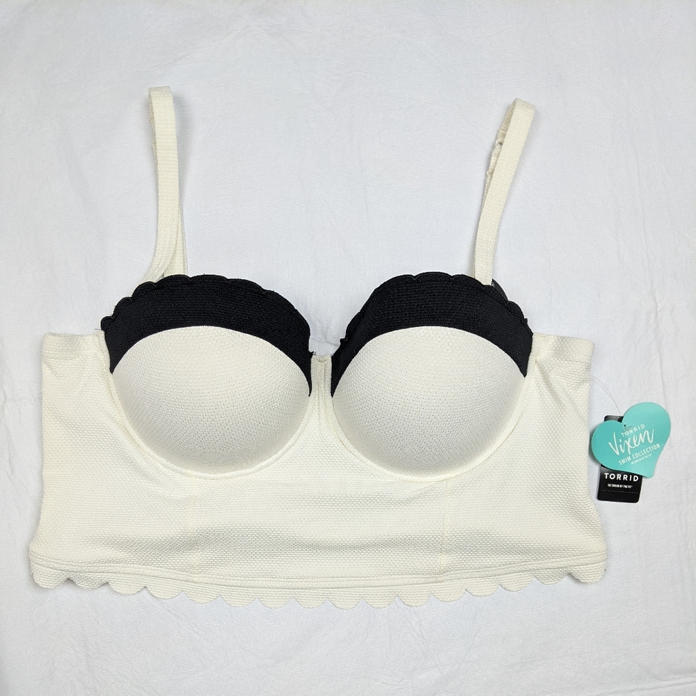 Torrid Midikini Push Up Scalloped Edge
